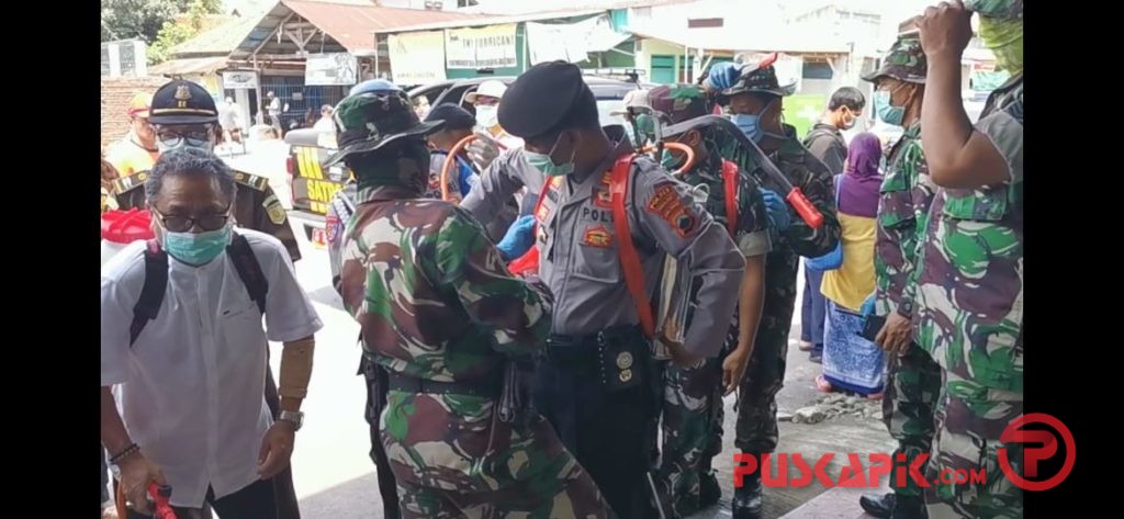 Cegah Corona, di Pemalang TNI-Polri Kompak Bergerak