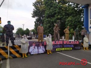 Realisasikan Isolasi Wilayah, WaliKota Tegal Pimpin Penutupan Jalan