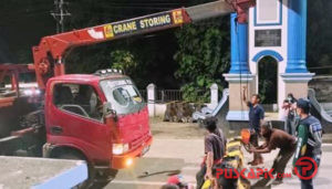 Lockdown di Kota Tegal ‘Ambyar’, Beton Pemblokir Jalan Dibongkar