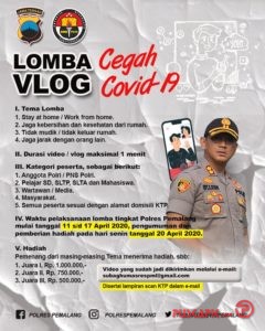 Polres Pemalang Gelar Lomba Video Vlog Cegah Covid 19