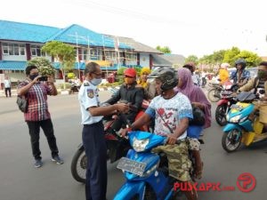 Rutan Pekalongan Bagikan Masker Buatan Narapidana