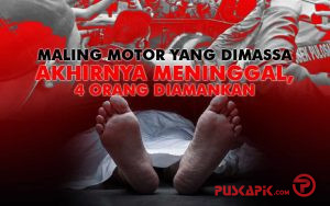 Maling Motor yang Dimassa Akhirnya Meninggal, 4 Orang Diamankan