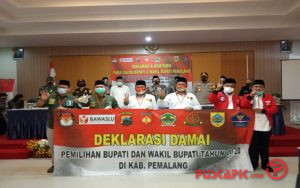 Cabup-Cawabup Pemalang Deklarasikan Pilkada Damai