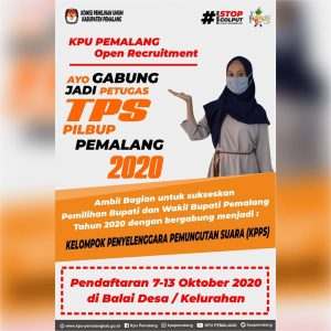 Pilkada Pemalang, KPU Buka Pendaftaran KPPS dan Petugas Keamanan TPS