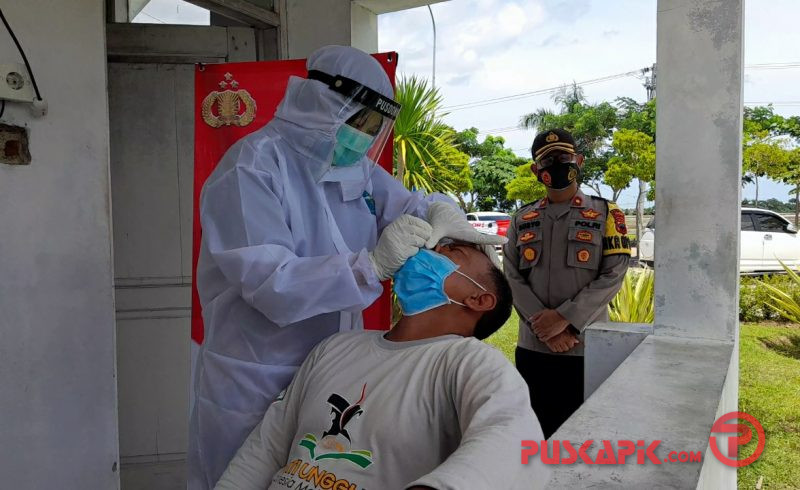 Pemudik Masuk Jateng, â€˜Dihadangâ€™ Posko Rapid Test Polres Brebes