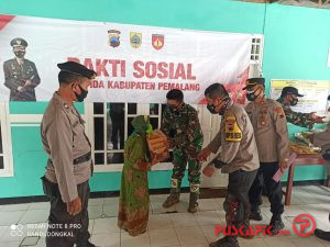 Baksos Muspida, Kapolres dan Dandim Pemalang Beri Bantuan ke Lansia di Kejene