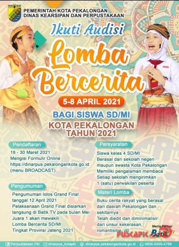 Kota Pekalongan Gelar Lomba Bercerita untuk Anak, Segera Daftar!