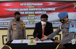 Hari Ini, Ikatan Notaris-Polres Pekalongan MoU Sinergitas