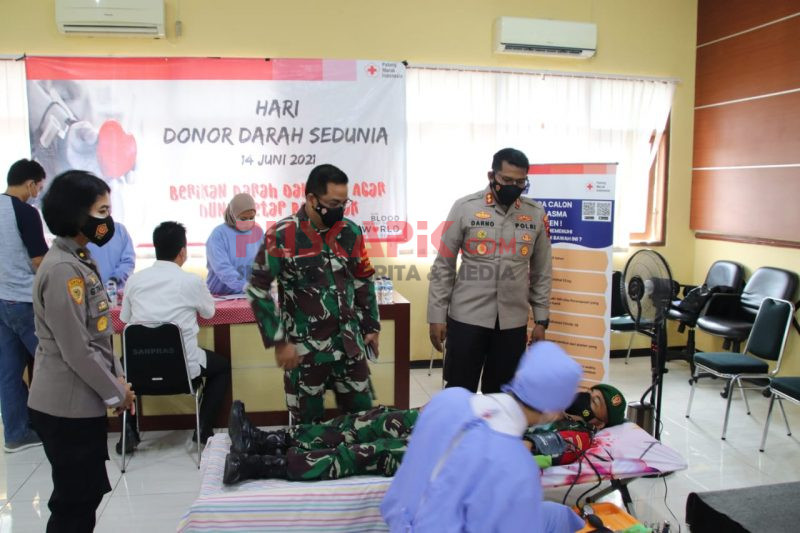 Peringati HUT ke-75 Bhayangkara, Polres Pekalongan Gelar Donor Darah