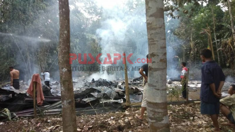 Korsleting Listrik, Rumah Ibu dan Anak di Pemalang Ludes Terbakar