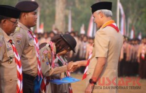 Jumpa Pelajar Pramuka Jawa Tengah, Ganjar Pranowo : Cikal Bakal Generasi Indonesia Emas