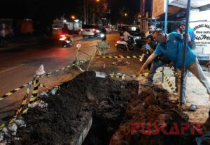 Sidak Perbaikan Pipa Pecah, Dirut PDAM Pemalang : Air Segera Normal