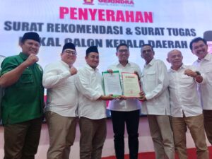 Tok! Gerindra Serahkan Rekomendasi ke Mansur-Bobby di Pilkada Pemalang