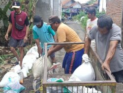 Warga Pekuncen Wiradesa Gotong Royong Bangun Tanggul Darurat untuk Atasi Banjir