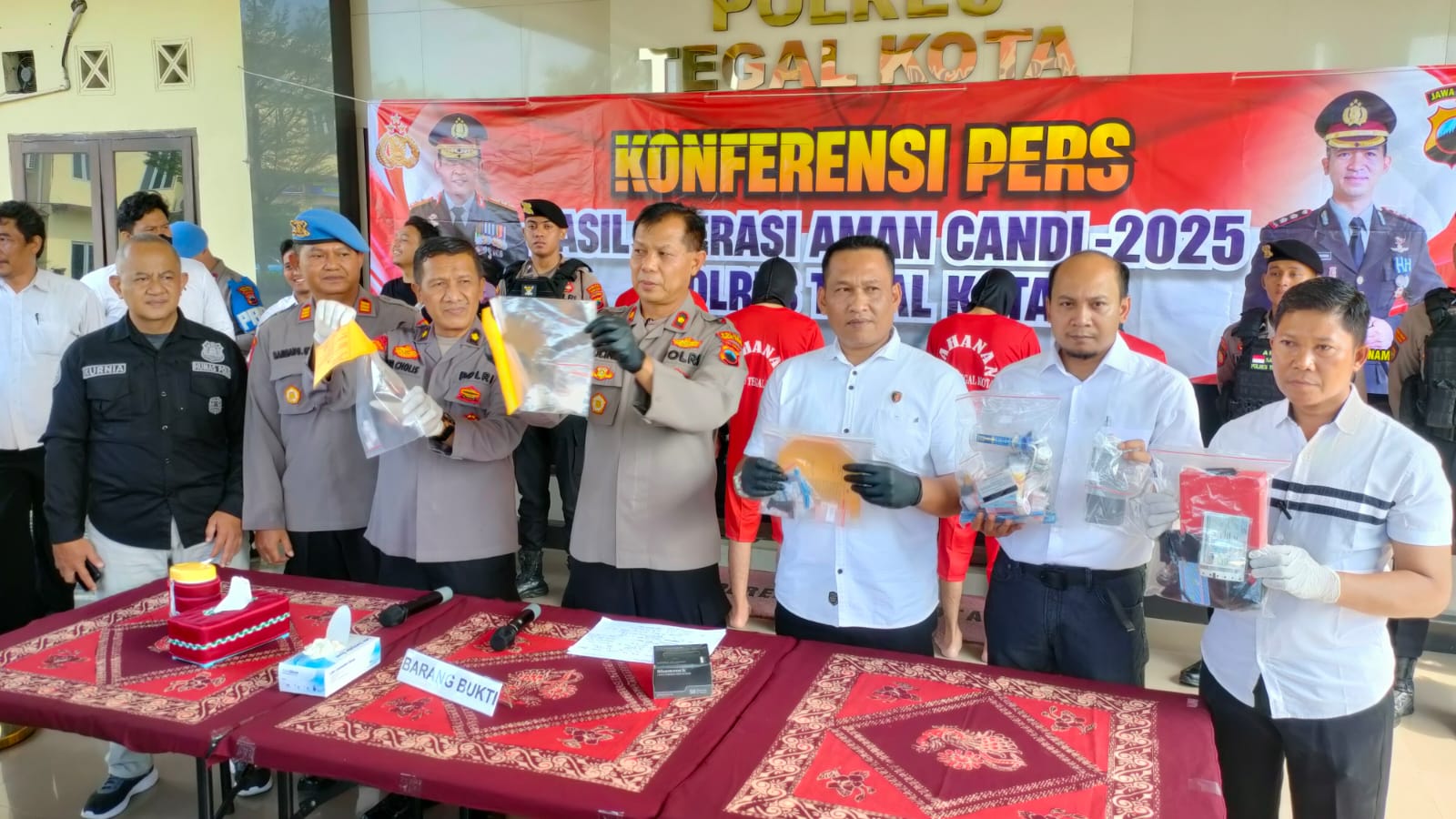 Polres Tegal Kota Bongkar Empat Kasus Narkoba dan Sita 44,28 Gram Sabu