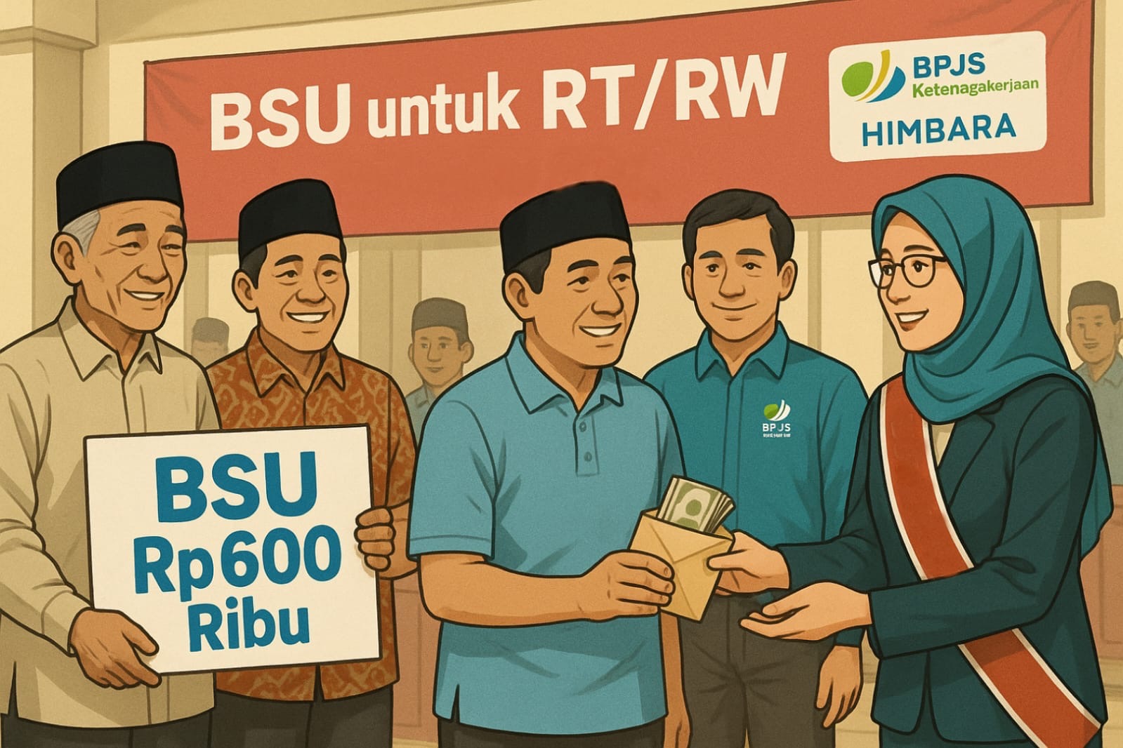 Pertama Kalinya di Brebes, Ketua RT dan RW Terima BSU Rp600 Ribu