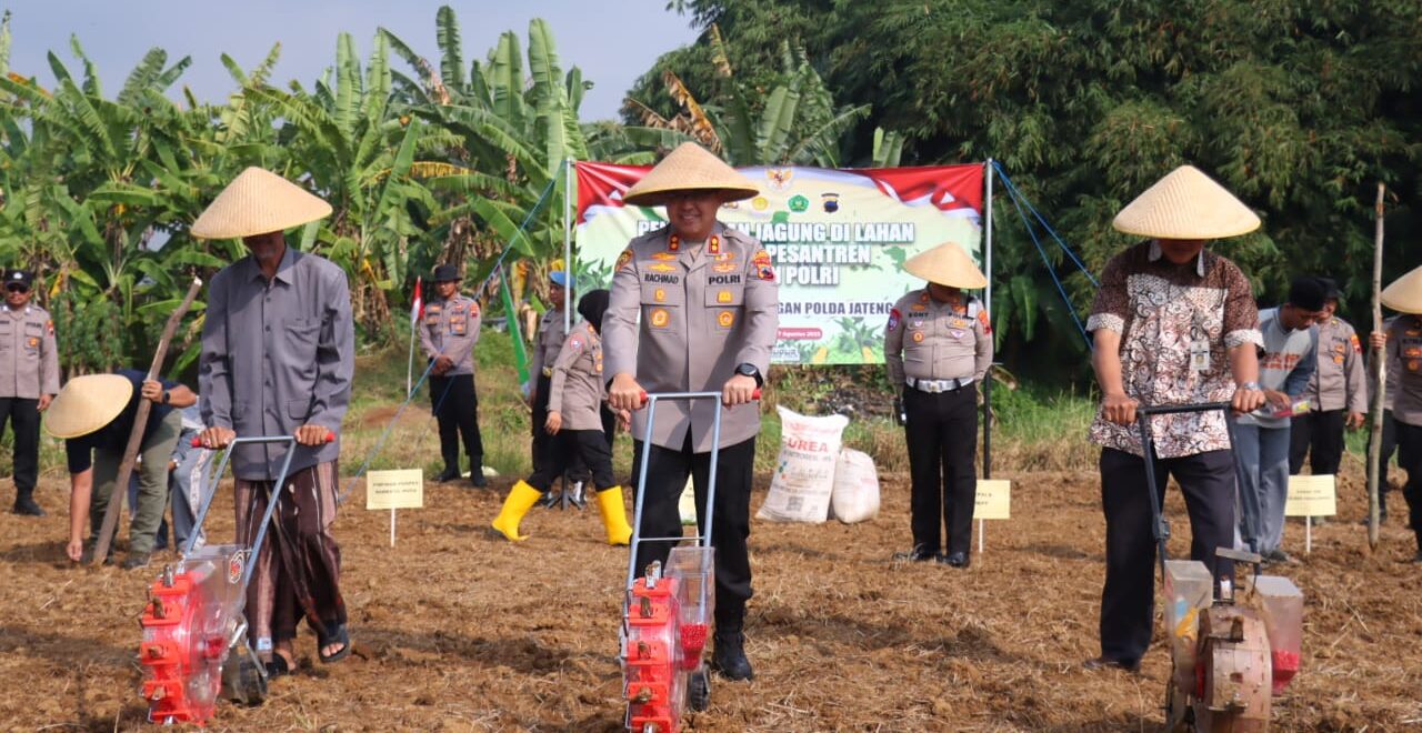 Polres Pekalongan Gandeng Ponpes Tanam Jagung, Dukung Ketahanan Pangan Nasional