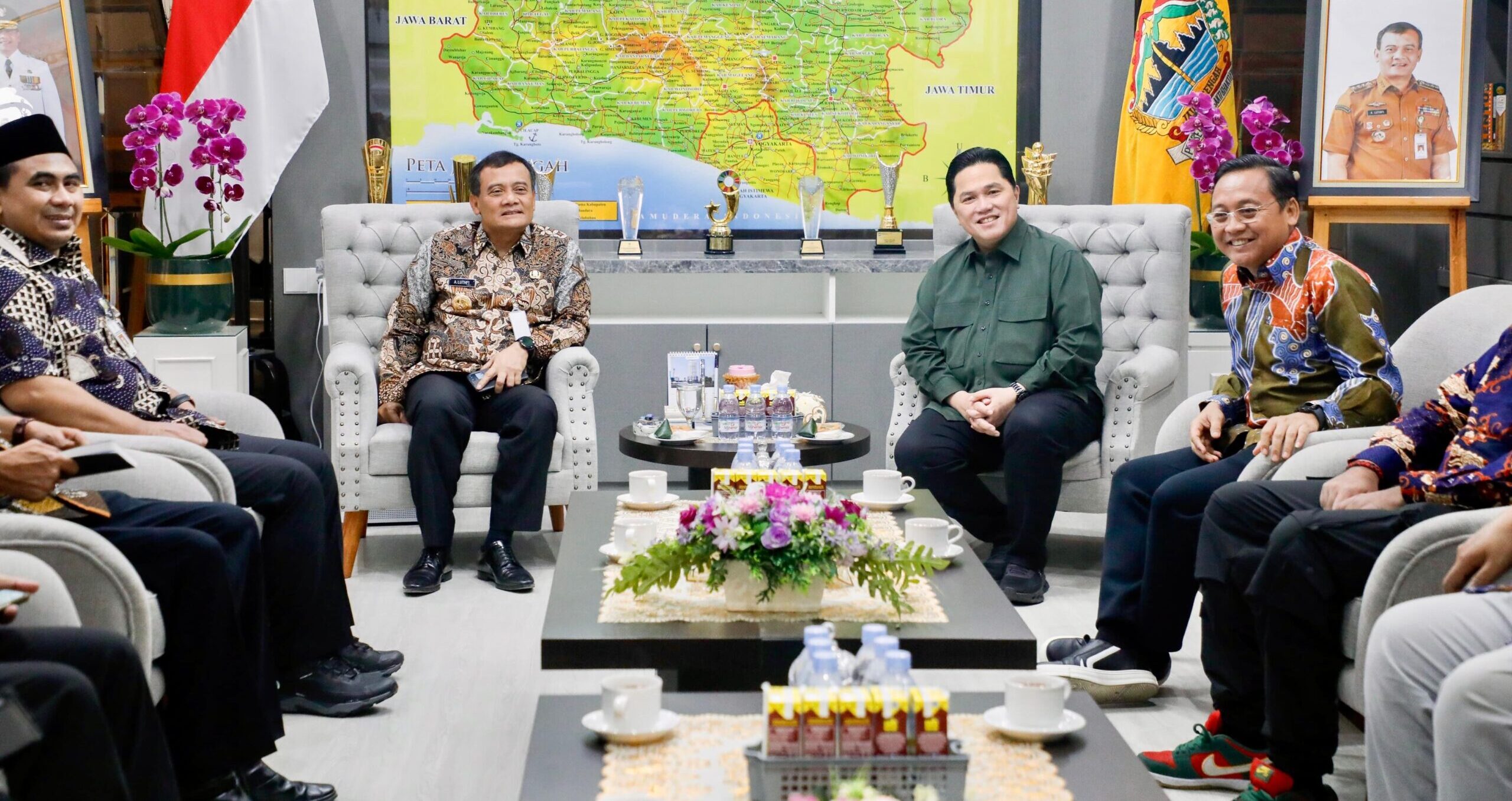 Erick Thohir Temui Gubernur Ahmad Luthfi, Pemprov Jateng Dukung PSSI Gelar Liga 3 dan 4