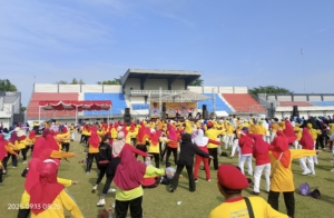 Ribuan Warga Pemalang Larut dalam Senam Haornas, Anak-anak Hingga Orang Tua