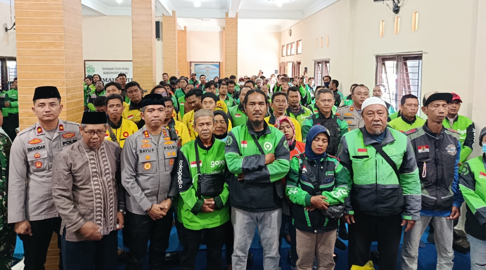 Polres Tegal Bersama Komunitas Ojol Doa Bersama untuk Kamtibmas Tetap Kondusif