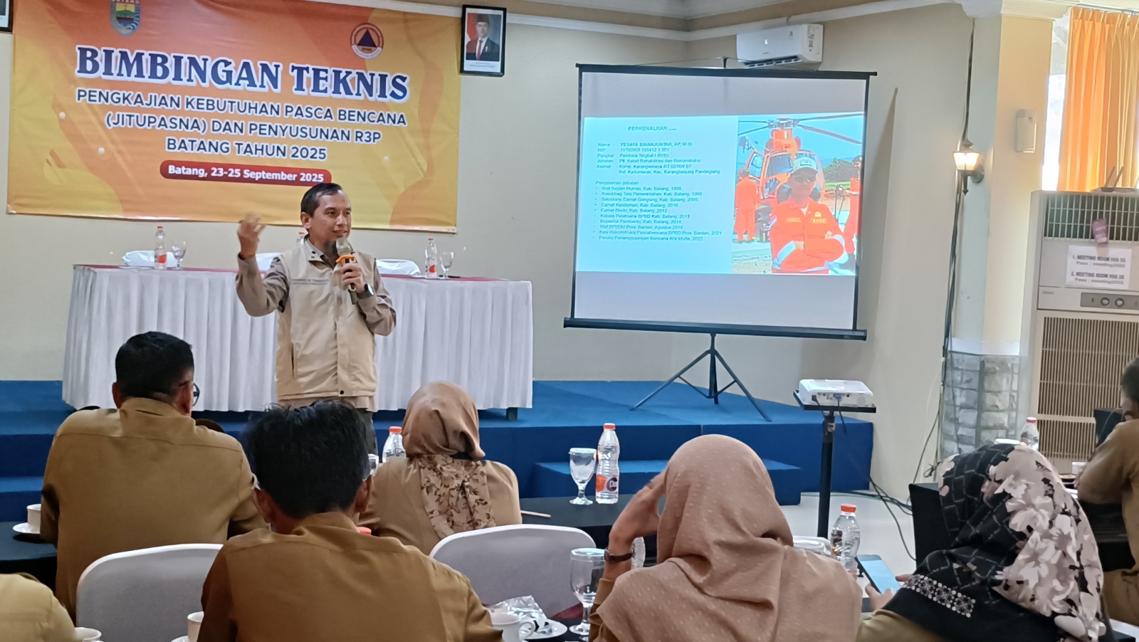 BPBD Batang Gelar Bimtek Penanganan Pascabencana, Hadirkan Tim BNPB Bersertifikat Peserta ASN Lintas Sektoral