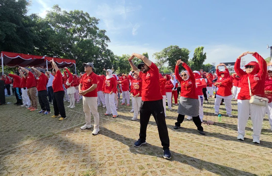 Senam Bersama Warnai Perayaan HUT ke-80 PMI Pemalang