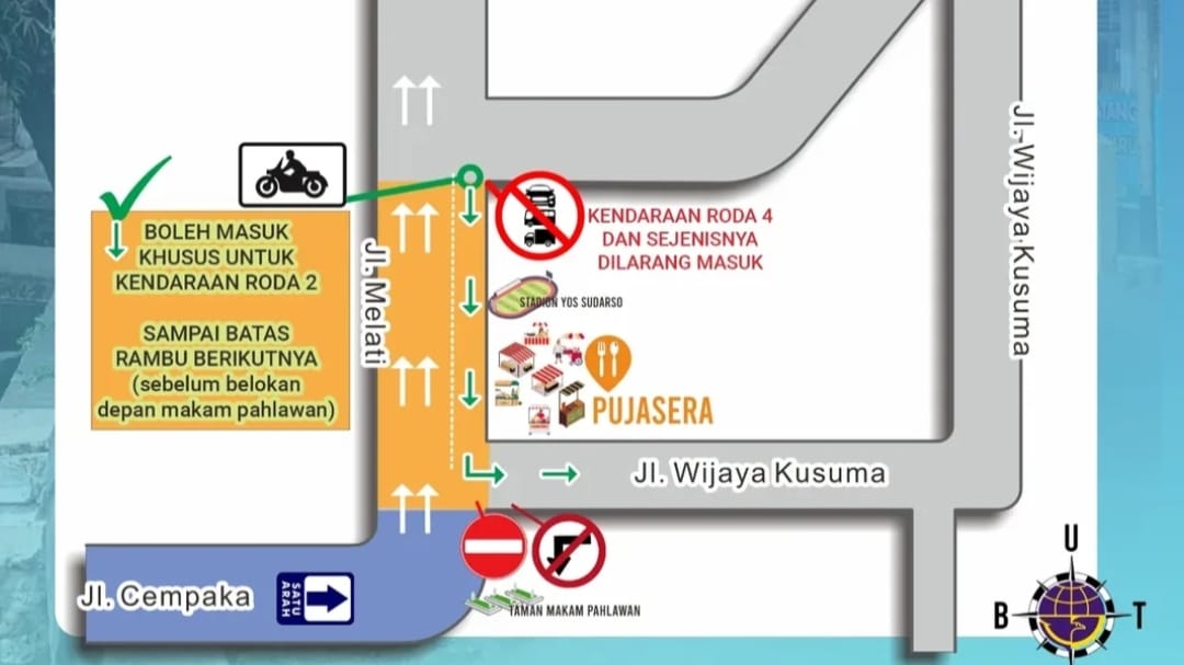 Dishub Kota Tegal Ubah Rekayasa Lalu Lintas, Jalan Melati Kembali Jadi Dua Arah untuk Motor