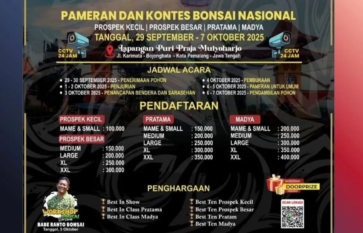 Bakal Ada Pameran dan Kontes Bonsai Nasional di Pemalang, Simak Jadwalnya!