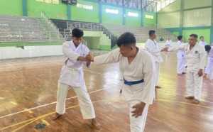 Hadapi Tantangan Tugas di Lapangan, Anggota Polres Tegal Tingkatkan Kemampuan Bela Diri
