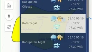 BMKG Peringatkan Hujan Lebat Disertai Petir di Kota Tegal Pagi Ini, Kamis 11 September 2025