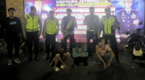 Patroli Skala Besar, Polres Tegal Tangkap 4 Terduga Gangster