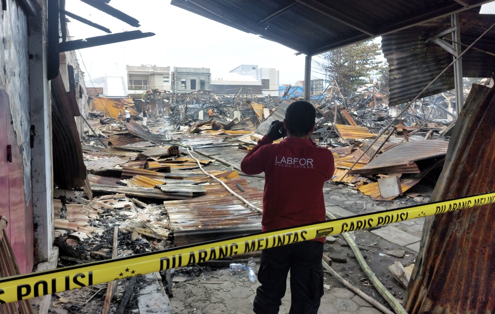 Labfor Polda Jateng Turun Selidiki Penyebab Kebakaran Pasar Pagi Pemalang
