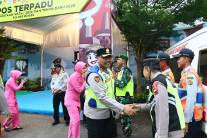 Sambut Nataru, Kapolres Brebes AKBP Lilik Cek Sejumlah Pospam