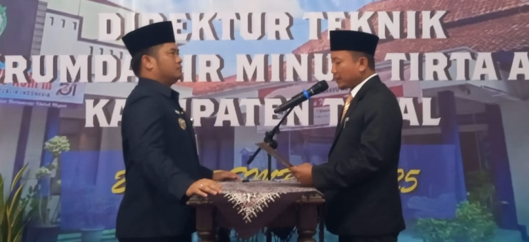 Resmi, Mashadi Zaeni Jabat Dirtek Perumda Air Minum Tirta Ayu