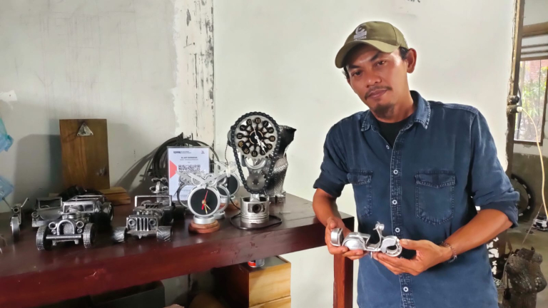 Dari Limbah Logam di Tegal, Edi Waluyo Menempa Karya Seni Bernilai Ratusan Juta